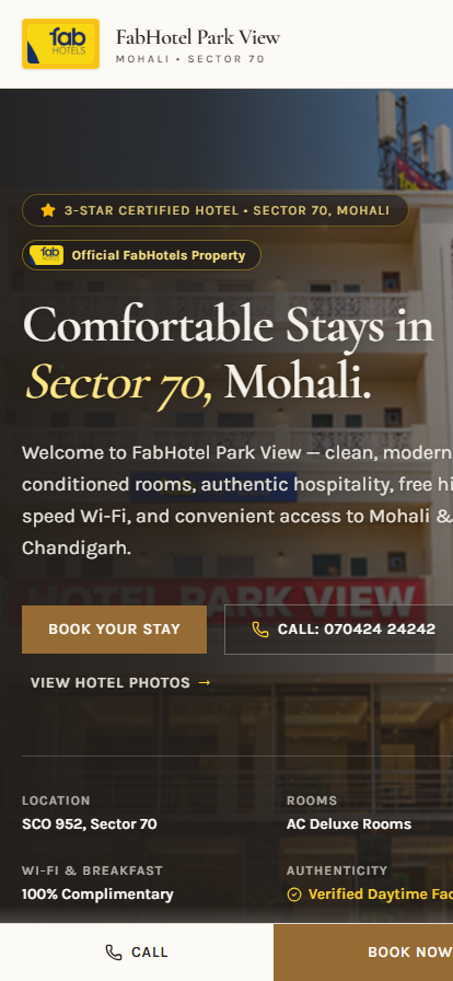 FABHOTEL PARK VIEW mobile preview