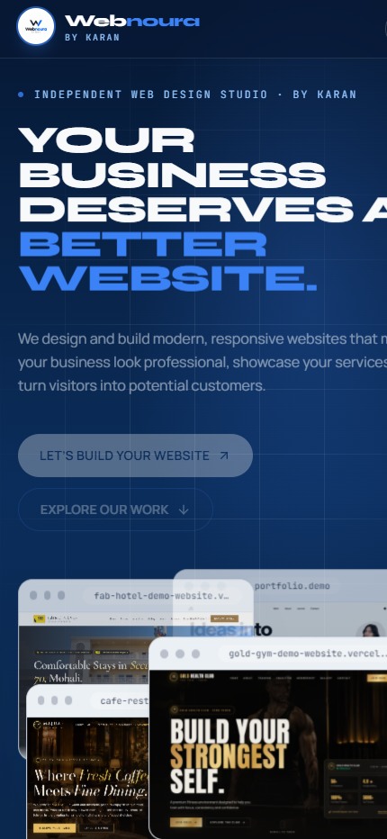 WEBNOURA CREATIVE STUDIO mobile preview